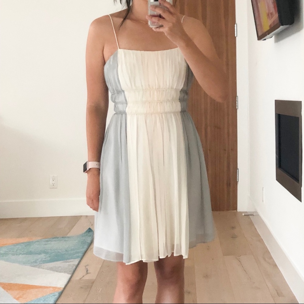 Ombré chiffon mini dress